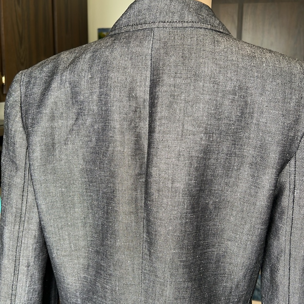 Calvin Klein Womens Lightweight Gray Jacket Button Front Pockets Like New Medium - Picture 7 of 12